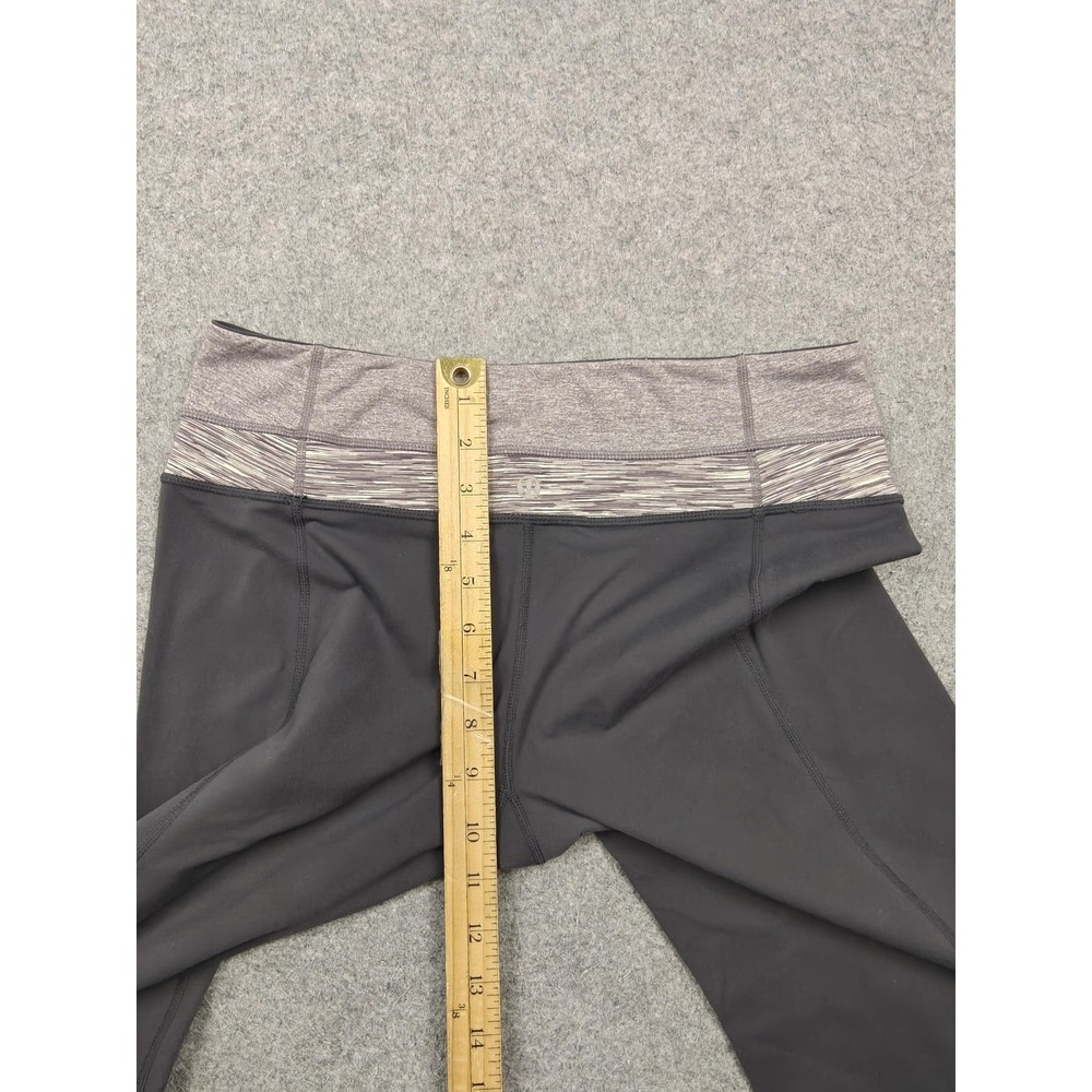 Lululemon Pants Womens 8 Gray Flare Leg Knit Elastic Waist Yoga Athletic - Picture 6 of 10